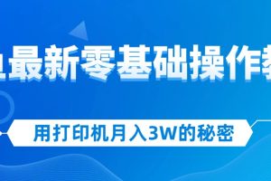 (12049期)用打印机月入3W的秘密,闲鱼最新零基础操作教学,新手当天上手,赚钱如…