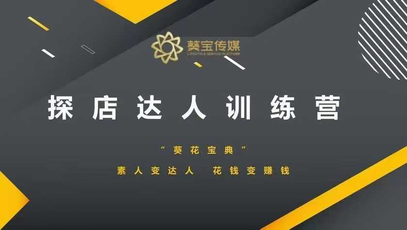 探店达人训练营，素人变达人，花钱变赚钱-精品资源站