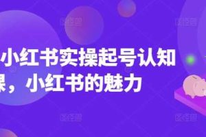 2025小红书实操起号认知课，小红书的魅力