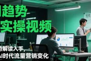 AI趋势与实操视频，从趋势解读入手，剖析AI时代流量营销变化