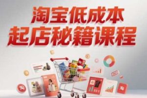 淘宝低成本起店系统课，助你快速起店，实现弯道超车