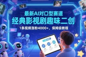 最新AI对口型赛道，经典影视剧趣味二创，1条视频涨粉4000+，保姆级教程