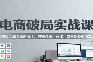 电商破局实战课:专为陷入泥潭商家设计,解锁流量、转化、盈利核心破局之道
