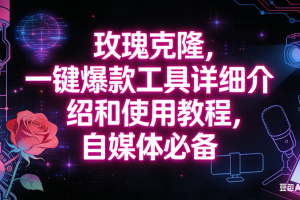 （16811期）玫瑰克隆工具，自媒体必备神器，一键爆款，详细介绍和使用教程