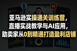 亚马逊实操通关训练营，直播实战教学与AI应用，助卖家从0到精通打造盈利店铺（更新3月）