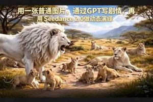 用一张普通图片，通过GPT写剧情，再用Seedance 2.0做动态演绎，居然能生成迪士尼风格搞笑动画