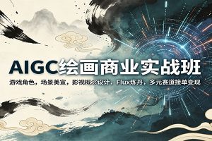 AIGC绘画商业实战班：游戏角色，场景美宣，影视概念设计，Flux炼丹，多元赛道接单变现