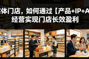 实体门店,如何通过【产品+IP+AI】经营实现门店长效盈利