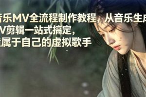 AI音乐MV全流程制作教程,从音乐生成到MV剪辑一站式搞定,打造属于自己的虚拟歌手