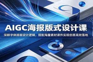 AIGC海报版式设计课:深耕字体排版设计逻辑,搭配海量素材课件实现创意高效落地