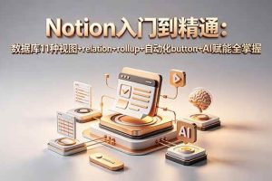 (18782期)Notion入门到精通:数据库11种视图+relation+rollup+自动化button+AI赋能全掌握