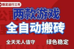 海外游戏全自动搬砖,日入1k+,全天无人值守,绿色稳定!【揭秘】