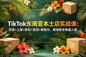 (18984期)TikTok东南亚本土店实战课:开店+上架+折扣+发货+体验分,跨境新手快速入局