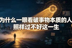 付费文章:为什么一眼看破事物本质的人,照样过不好这一生