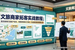 (19273期)文旅商家拓客实战教程;真实案例打造客户信任,完整落地执行方案,行业避坑账号布局心法