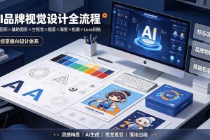 (19372期)AI品牌视觉设计全流程:标志图形×辅助图形×主视觉×插画×海报×包装×Lora训练,系统掌握AI设计体系