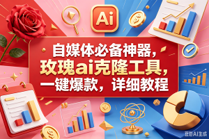 (19457期)玫瑰克隆,一键爆款ai工具,自媒体的必备神器,50多个功能,详细教程