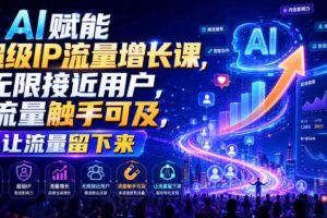 AI赋能超级IP流量增长课,无限接近用户,流量触手可及,让流量留下来