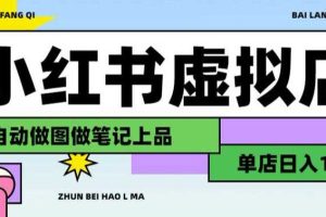 用AI辅助开一家日入1000+的小红书虚拟店铺,布局搜索流量长期稳定变现【揭秘】