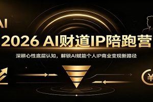 2026 AI财道IP陪跑营：深耕心性底层认知，解锁AI赋能个人IP商业变现新路径