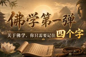 付费文章:佛学第一弹,关于佛学,你只需要记住四个字