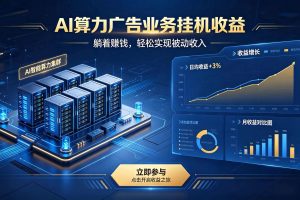 (19772期)AI算力广告业务|AI时代个人或工作室新赛道