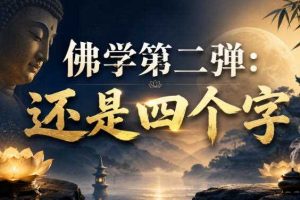 付费文章：佛学第二弹：还是四个字