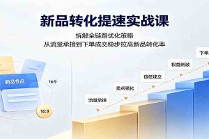 新品转化提速实战课:拆解全链路优化策略,从流量承接到下单成交稳步拉高新品转化率