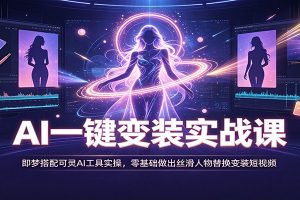 AI一键变装实战课:即梦搭配可灵AI工具实操,零基础做出丝滑人物替换变装短视频