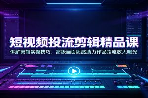 短视频投流剪辑精品课：讲解剪辑实操技巧，高级画面质感助力作品投流放大曝光
