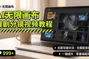 AI无限画布制作爆款漫剧分镜视频搭建教程,无需写脚本,无需制作音频,一键制作超简单