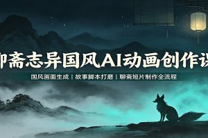 聊斋志异国风AI动画创作课:国风画面生成,故事脚本打磨,聊斋短片制作全流程