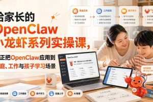 给家长的OpenClaw小龙虾系列实操课，真正把OpenClaw应用到家庭、工作与孩子学习场景