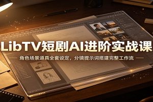 LibTV短剧AI进阶实战课:角色场景道具全套设定,分镜提示词搭建完整工作流