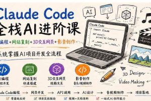 (19735期)Claude Code全栈AI进阶课;AI编程+网站复刻+3D交互网页+影音创作,系统掌握AI项目开发全流程
