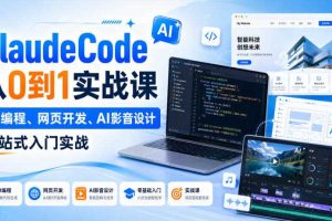 ClaudeCode从0到1实战课，AI编程、网页开发、AI影音设计一站式入门实战