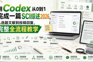 用Codex从0到1完成一篇SCI综述2026，从选题文献到投稿回复，完整全流程教学