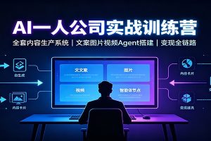 AI创作一人公司实战训练营:全套内容生产系统,文案图片视频Agent搭建变现全链路
