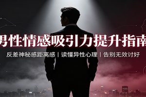 男性情感吸引力提升指南:反差神秘感距离感,读懂异性心理,告别无效讨好