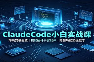 ClaudeCode小白实战课:环境安装配置,技能插件子智能体,完整功能实操教学