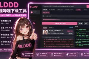 （19981期）BLDDD 哔哩哔哩下载工具，支持合集下载，字幕、声音下载
