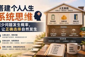 （19985期）付费文章：搭建个人人生系统思维：减少问题发生概率，让正确选择自然发生