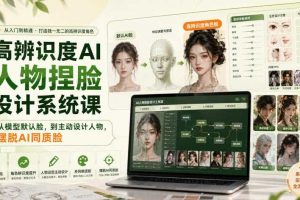 高辨识度AI人物捏脸设计系统课,从模型默认脸,到主动设计人物,摆脱AI同质脸