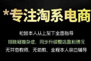 松鼠会电商VIP课程，从基础布局到高阶优化，助你掌握淘宝运营逻辑，提升店铺流量与转化（更新0823）