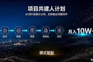 (20037期)做项目被割了100w。半年翻身。 合伙人月入10W的收入计划
