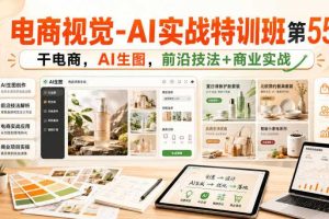 电商视觉-AI实战特训班第55期，干电商，AI生图，前沿技法+商业实战