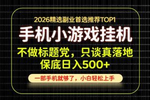 不做标题党，只谈真落地，每天十几分钟，轻松日入500+，长期可做！【揭秘】
