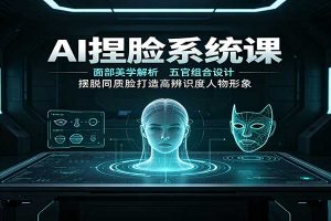 AI捏脸系统课：面部美学解析，五官组合设计，摆脱同质脸打造高辨识度人物形象