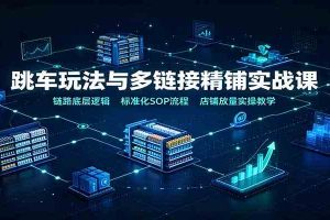 跳车玩法与多链接精铺实战课:链路底层逻辑,标准化SOP流程,店铺放量实操教学