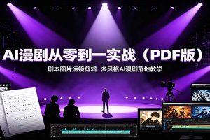 AI漫剧从零到一实战（PDF版）：剧本图片运镜剪辑，多风格AI漫剧落地教学
